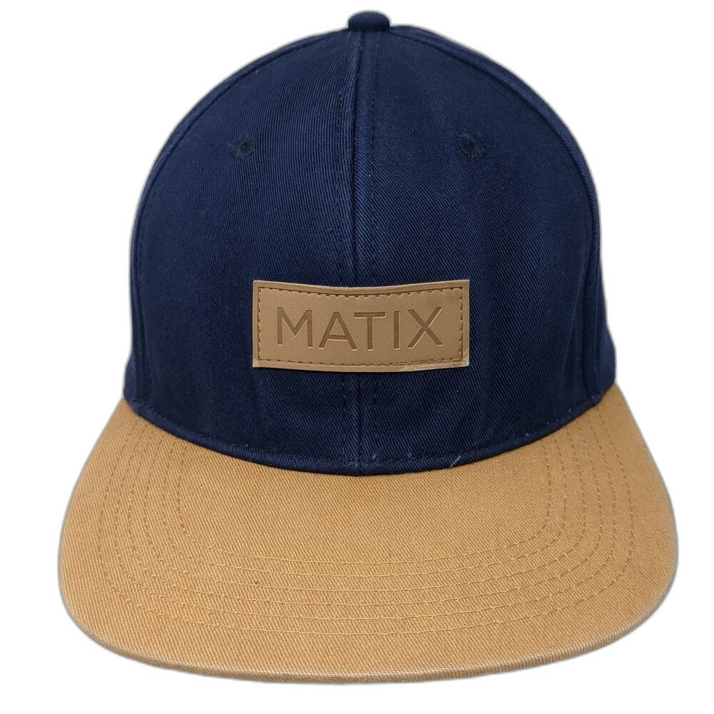 Matix Patch Snapback Hat Blue One Size Adjustable Colorblock Flat Brim